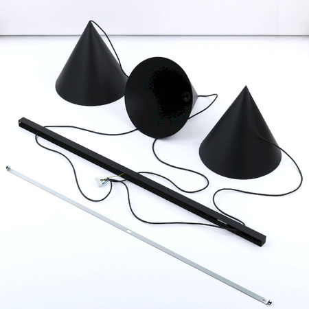 CONO BLACK LAMPA WISZĄCA 3 L LISTWA (10060) - TK Lighting