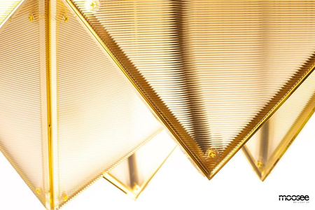 Dekoracyjna lampa sufitowa / plafon PYRAMIDS   złota (MSE1501100589) - Moosee