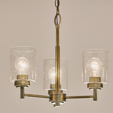 Żyrandol Winslow - 3 źródła światła - Naturalny mosiądz (KL-WINSLOW3-NBR) - Elstead Lighting