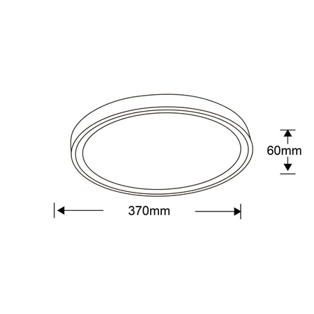 Plafon VEGAS średni 4000K biały (LP-550/1C M 4WH) - Light Prestige
