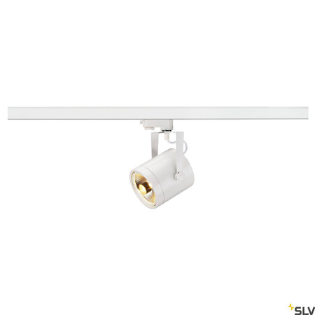 EURO SPOT, spot do szyny wysokonapięciowej 3-fazowej, QPAR111, okrągły, kolor biały, maks. 75W, z adapterem 3-fazowym (153421) - SLV