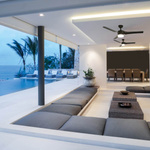 Wentylator sufitowy czarny mat, metalowe łopatki bez światła IP44 (23004 Zambelis) - Zambelis