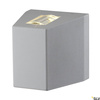 OUT-BEAM, lampa ścienna outdoor, LED, 3000K, beam up/flood down, srebrnoszara, IP44 (229664) - SLV