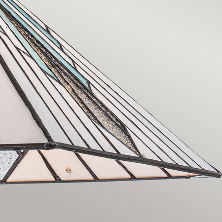 Lampa wisząca na łańcuchu, z witrażowym kloszem Alderley (TF-ALDERLEY-P) - Elstead Lighting