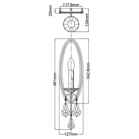 Kinkiet Valentina (FE-VALENTINA1) - Elstead Lighting