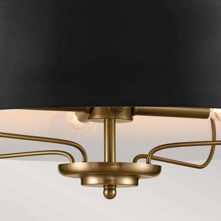 Elegancka Lampa wisząca Luella - 4 źródła światła - Czarne & Mosiądz (KL-LUELLA-4P-BKB) - Kichler