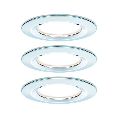 Zestaw Oprawa wbudowana Nova Coin LED 3x6,5W 2700K 230V Chrom/Aluminium (PL93463) - PAULMANN