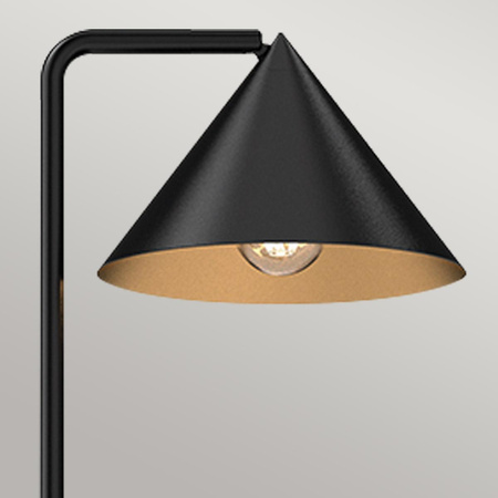 Lampa podłogowa Remyck - 1 źródło światła - Matowa czerń (ALM-REMYCK-FL-BK) - Elstead Lighting