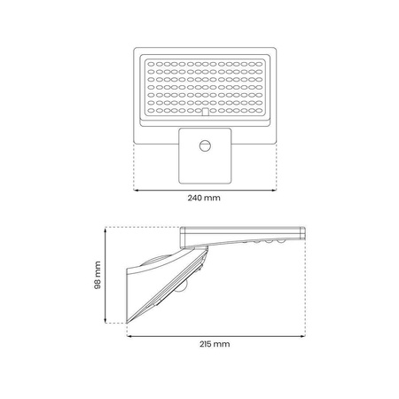 Naświetlacz Solarny Milo 8W 1000lm 4000K (EKO9154) - Eko-Light