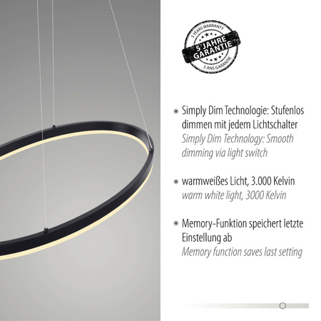 LAMPA WISZĄCA TITUS (2392-13) - Paul Neuhaus