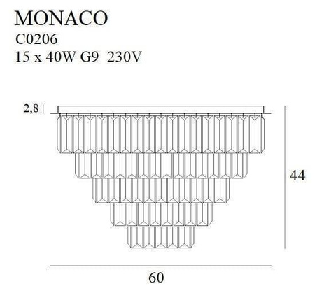 Plafon MONACO ø 60 cm (C0206) - Maxlight