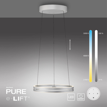 PURE E-LOOP LAMPA WISZĄCA ALUMINIUM (2550-95) - Paul Neuhaus