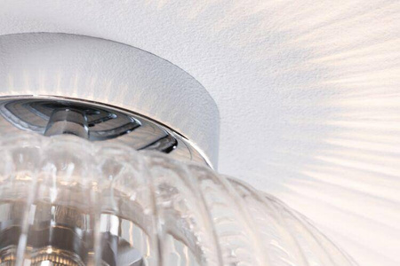 Oprawa sufitowa łazienkowa RUYA E27 max.60W IP44 230V chrom / szkło (PL71142) - PAULMANN