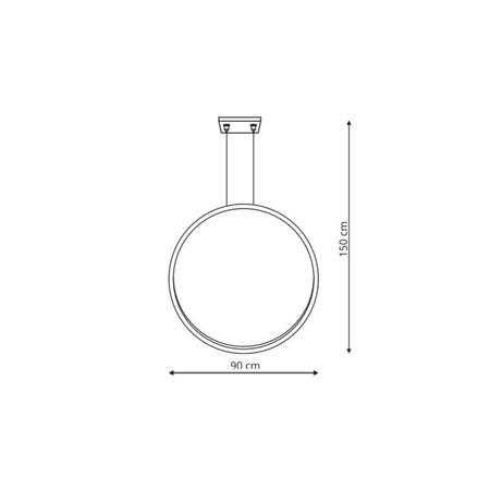 Lampa wisząca Mirror z regulacją CCT duża czarna (LP-999/1P L BK CCT) - Light Prestige