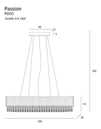 Lampa wisząca PASSION (P0352) - Maxlight