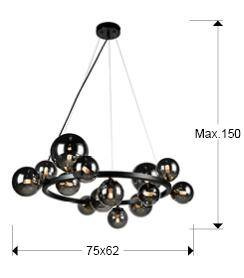 Astros lampa wisząca 14L (329613) - Schuller