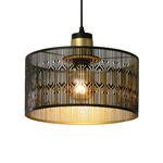 LASER Lampa wisząca śr. 30cm, przewód tekstylny czarny (LY230504002) - LYOMA