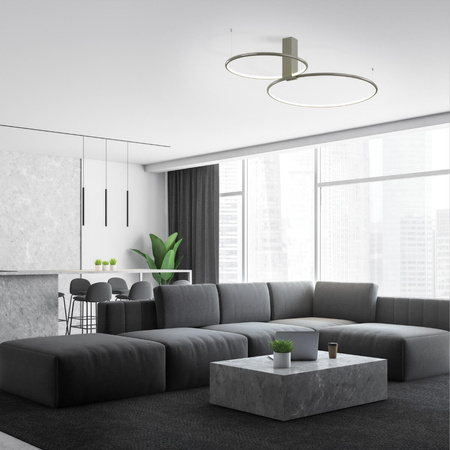 LED CEILING LAMP 60W 3000K ALUMINUM EAGLERISE DRIVER  GREY (20159 Zambelis) - Zambelis