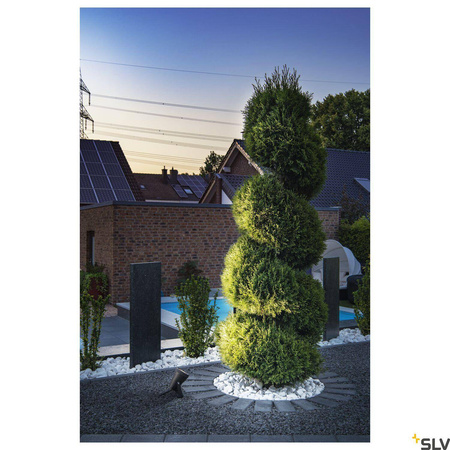 SAMRINA SP single QPAR51, zewnętrzna lampa naziemne na szpicy, czarna (1004757) - SLV