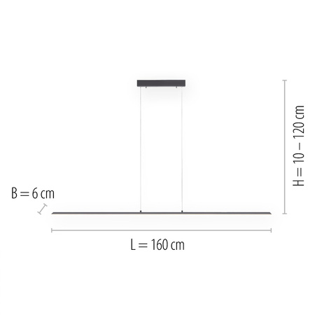 PURE-LITE LAMPA WISZĄCA ANTRACYT (8377-13) - Paul Neuhaus