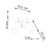 Plafon WINX 3P czarny/miedź (SL.1377) - Sollux Lighting
