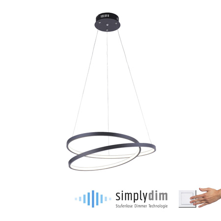 ROMAN LAMPA WISZĄCA CZARNY (2472-18) - Paul Neuhaus