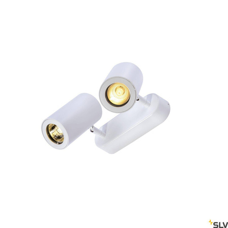 ENOLA_B, lampa ścienna i sufitowa, Spot, dwupunktowa, QPAR51, kolor biały, maks. 100W (152021) - SLV