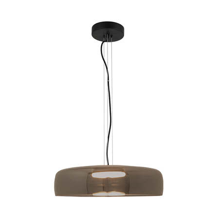 PENDANT LED LIGHT 15W 3000K METAL-GLASS BLACK (23053 Zambelis) - Zambelis