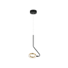 PENDANT LED LIGHT 7W 3000K ALUMINUM BLACK MATT GOLD (22045 Zambelis) - Zambelis