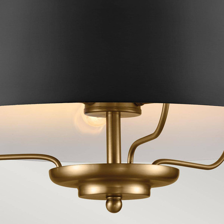 Elegancka Lampa wisząca Luella - 3 źródła światła - Czarne & Mosiądz (KL-LUELLA-3P-BKB) - Kichler