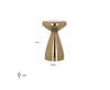RICHMOND stolik ARLO 35 cm złoty (825166) - Richmond Interiors