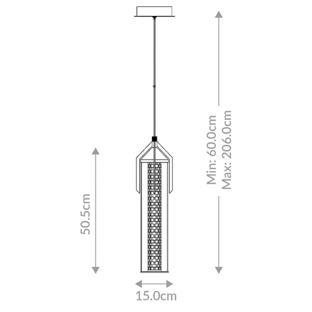 Lampa wisząca Espada - Szczotkowane złoto (QN-ESPADA-1P-BG) - Quintiesse