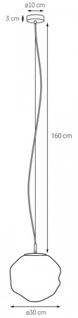 Lampa wisząca CLOE średnica 30 (11062105) - KASPA