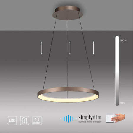 HOOP LAMPA WISZĄCA KAWOWY (2851-36) - Paul Neuhaus