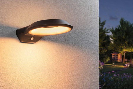 Oprawa elewacyjna ANELA LED PIR 12W 700lm 2200K IP44 230V antracyt aluminium (PL94837) - PAULMANN