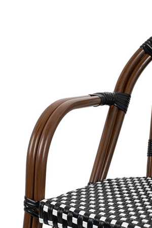 Krzesło ogrodowe CAFE PARIS ARM brązowe   rattan (KH1501100174) - King Home