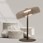 TABLE LED LIGHT 15W METAL-GLASS BLACK (23054 Zambelis) - Zambelis