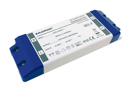 Zasilacz LED 12V 60W do taśm (BLAUPUNKT-PS60)