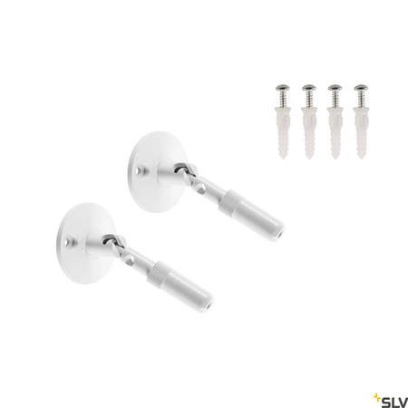 UCHWYT ŚCIENNY, do niskonapięciowego systemu linkowego TENSEO, długi, biały, 2 szt. (186311) - SLV