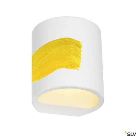 PLASTRA 104, lampa ścienna, QT14, okrągła, biały gips, QT14, maks. 42 W (148016) - SLV