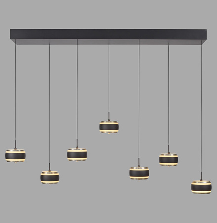 Lampa na pilota, z regulacją światła i wysokości PURE FALLING RINGS  CZARNA (2505-18) - Paul Neuhaus