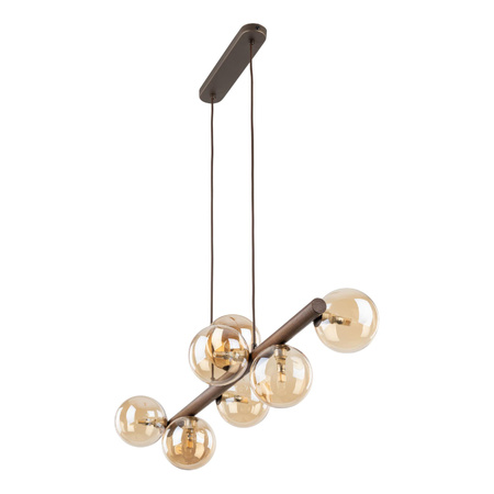 ESTERA WOOD ORZECH BURSZTYN LAMPA WISZĄCA 7XG9 (11096) - TK Lighting