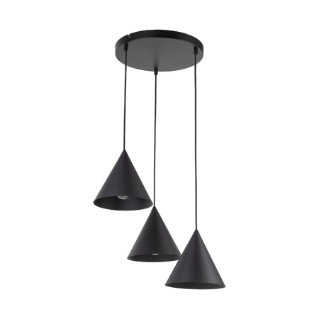CONO BLACK LAMPA WISZĄCA 3 KOŁO S (10067) - TK Lighting
