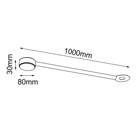 Lampa modułowa Drop Line 1 - Czarna (1000 mm)   (1012) - Brosline