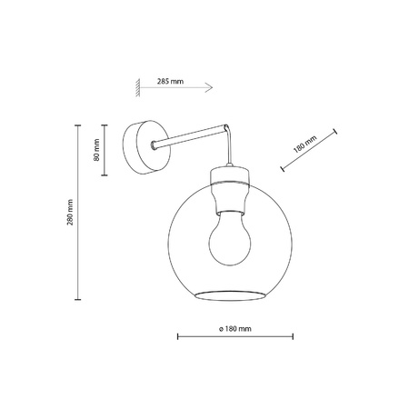 Kinkiet CUBUS TRANSPARENT (10245) - TK Lighting