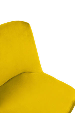 Krzesło DIEGO żółte - welur, podstawa czarno złota (KH1201100122.42) - King Home