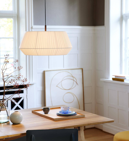 Lampa wisząca z bawełnianym abażurem DICTE Nordlux E27 60W Tekstylia Biały