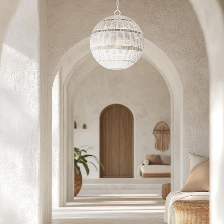 Lampa wisząca na taras Lindendale Antyczna biel (QZ-LINDENDALE-P-AWH) - Elstead Lighting