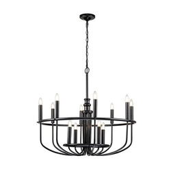 Żyrandol Capitol Hill (KL-CAPITOL-HILL12-BLK) - Elstead Lighting
