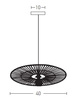 PENDANT LIGHT BAMBOO METAL 1XE27 WHITE (19107 Zambelis) - Zambelis